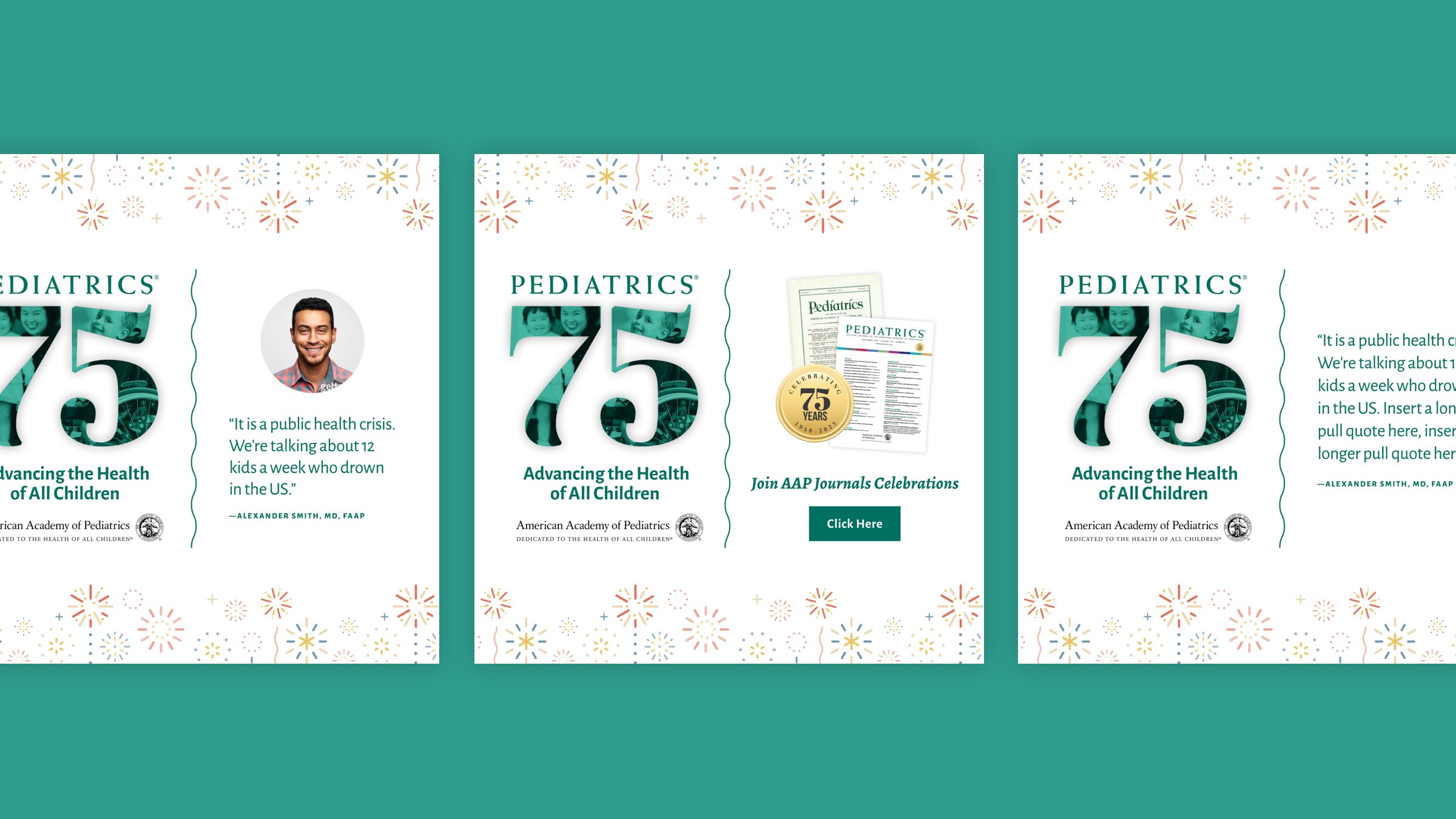 AAP Pediatrics 75 Social Ads