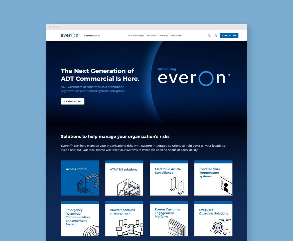 Everon website, formerly ADT Commercial
